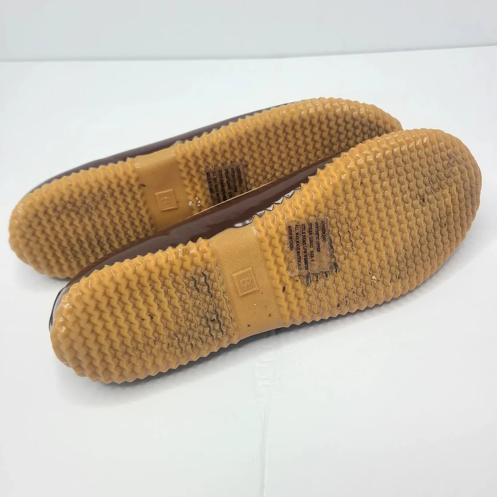 London Fog Duck Webster Waterproof Women's Shoes Size 8M Rubber Style Brown